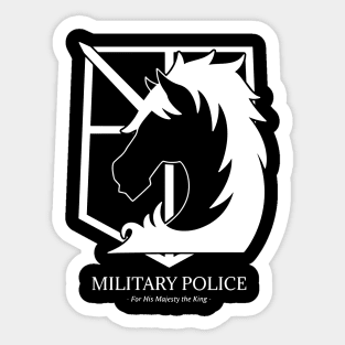 attack on titan logo military police Sticker